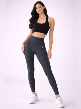 Gymshark Seamless Textured Leggings Size S Grey Athletic